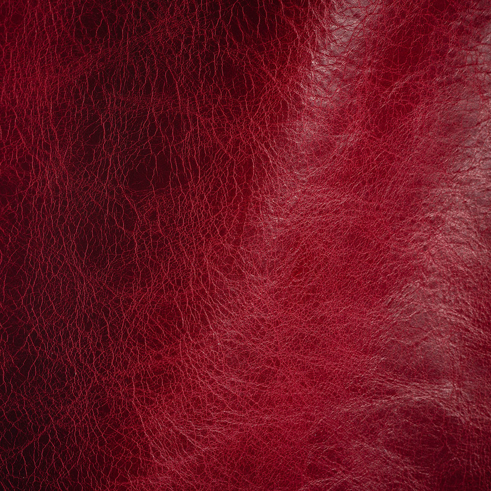 Madeira Italian Lacquer Red Aniline Dyed Waxed Top Grain Cow Leather Hide - Joann Fabrics