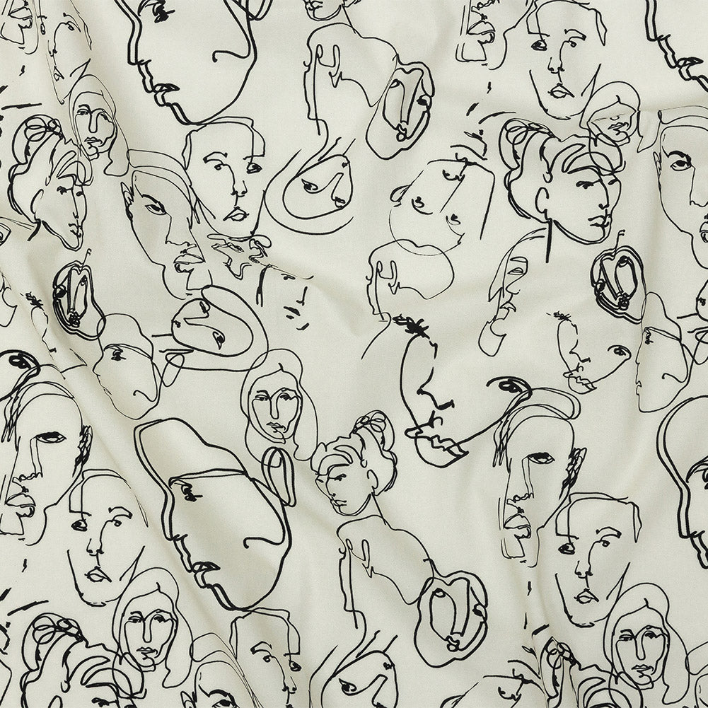 Mood Exclusive White Asparagus Candid Countenance Cotton Poplin - Joann Fabrics