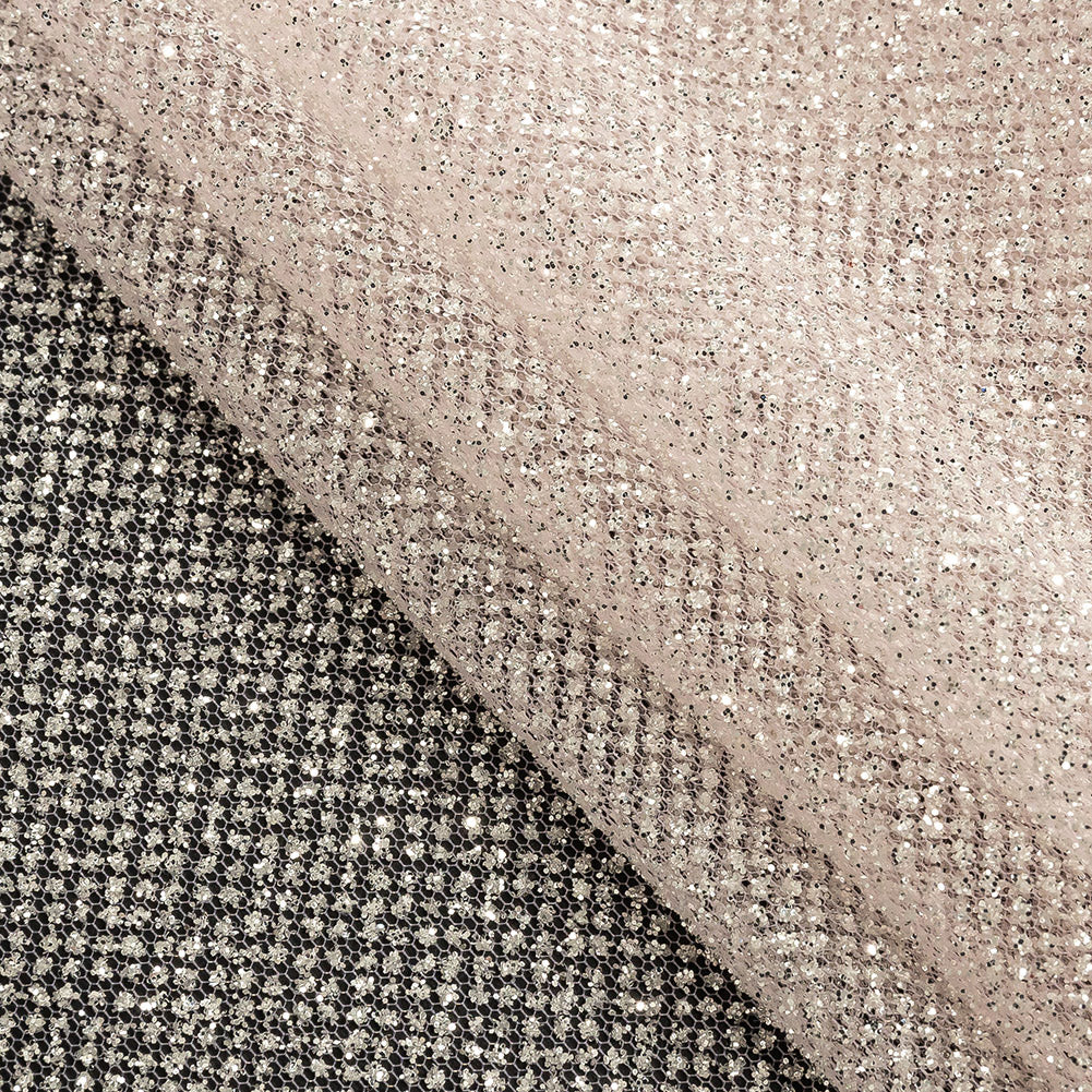 Tulle with Metallic Platinum Glitter - Pink - Platina Collection - Joann Fabrics