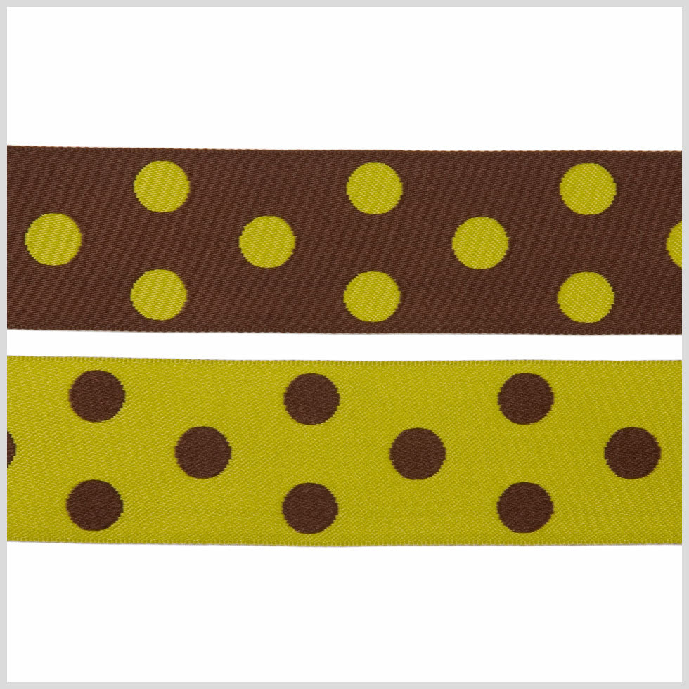Brown/Green French Jacquard Ribbon - Joann Fabrics