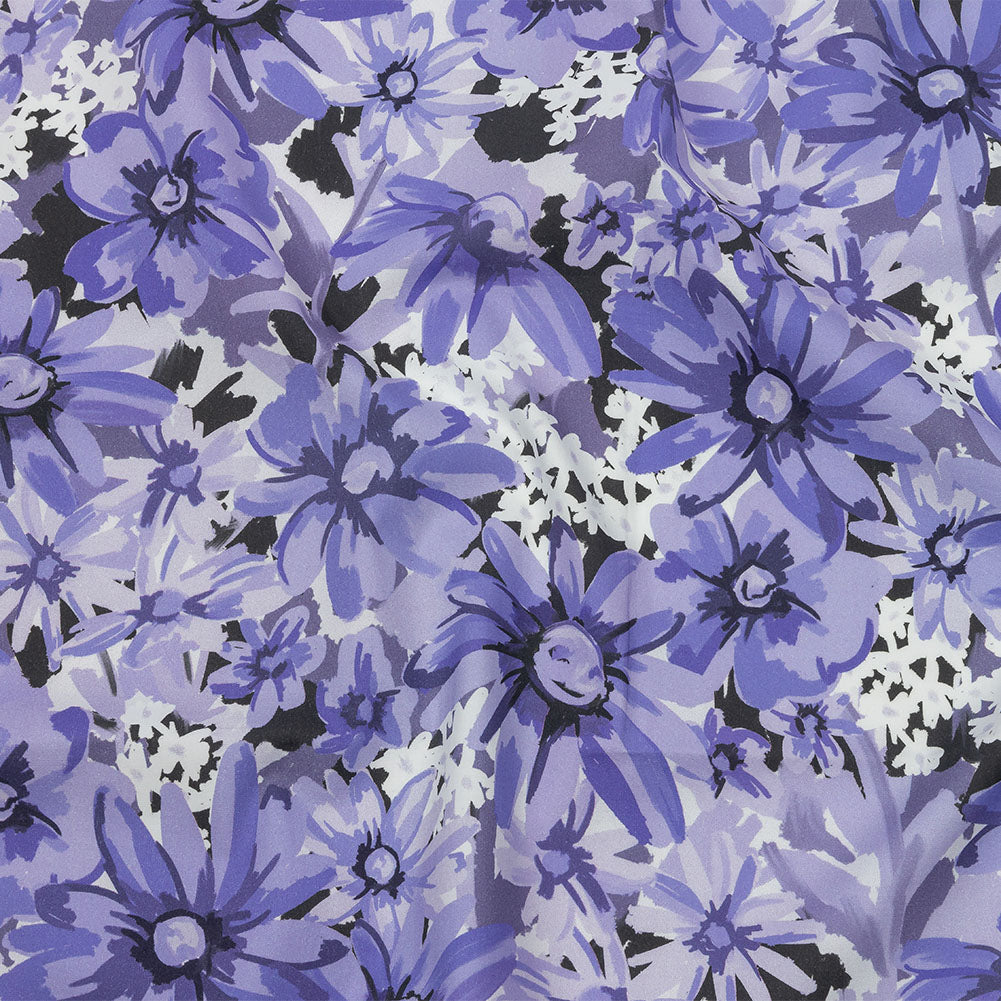 Stretch Cotton Poplin Print - Blue Floral - Mood Exclusive Freya's Passion - Joann Fabrics