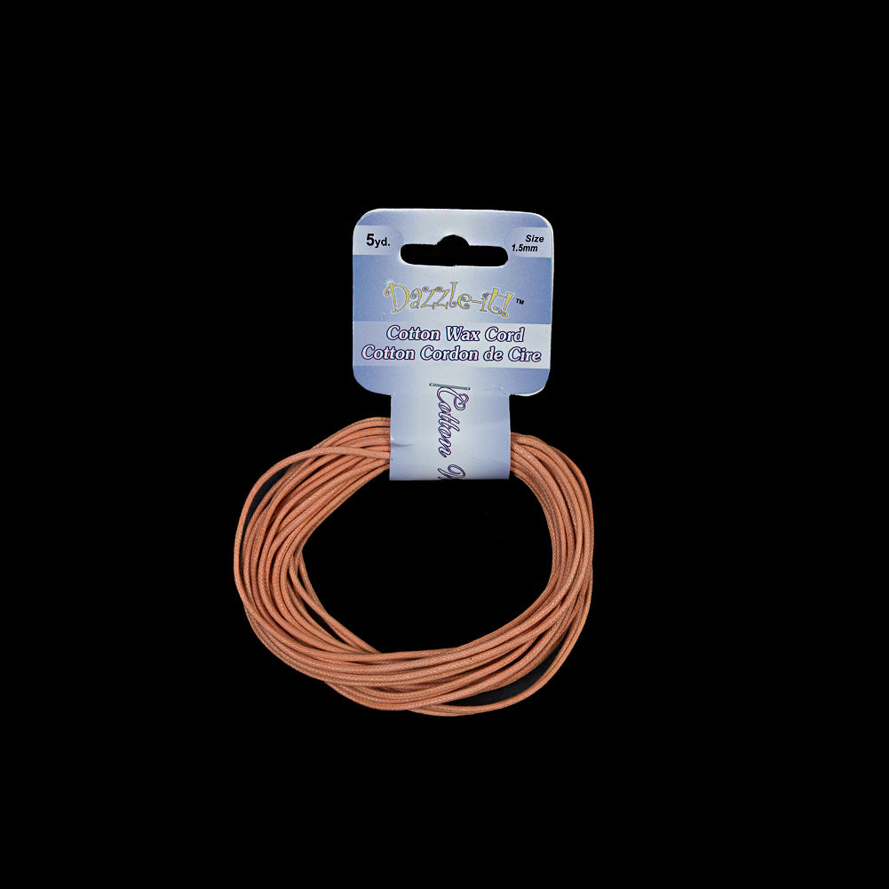 Dazzle-It Dark Orange Cotton Wax Cord - 1.5mm - Joann Fabrics
