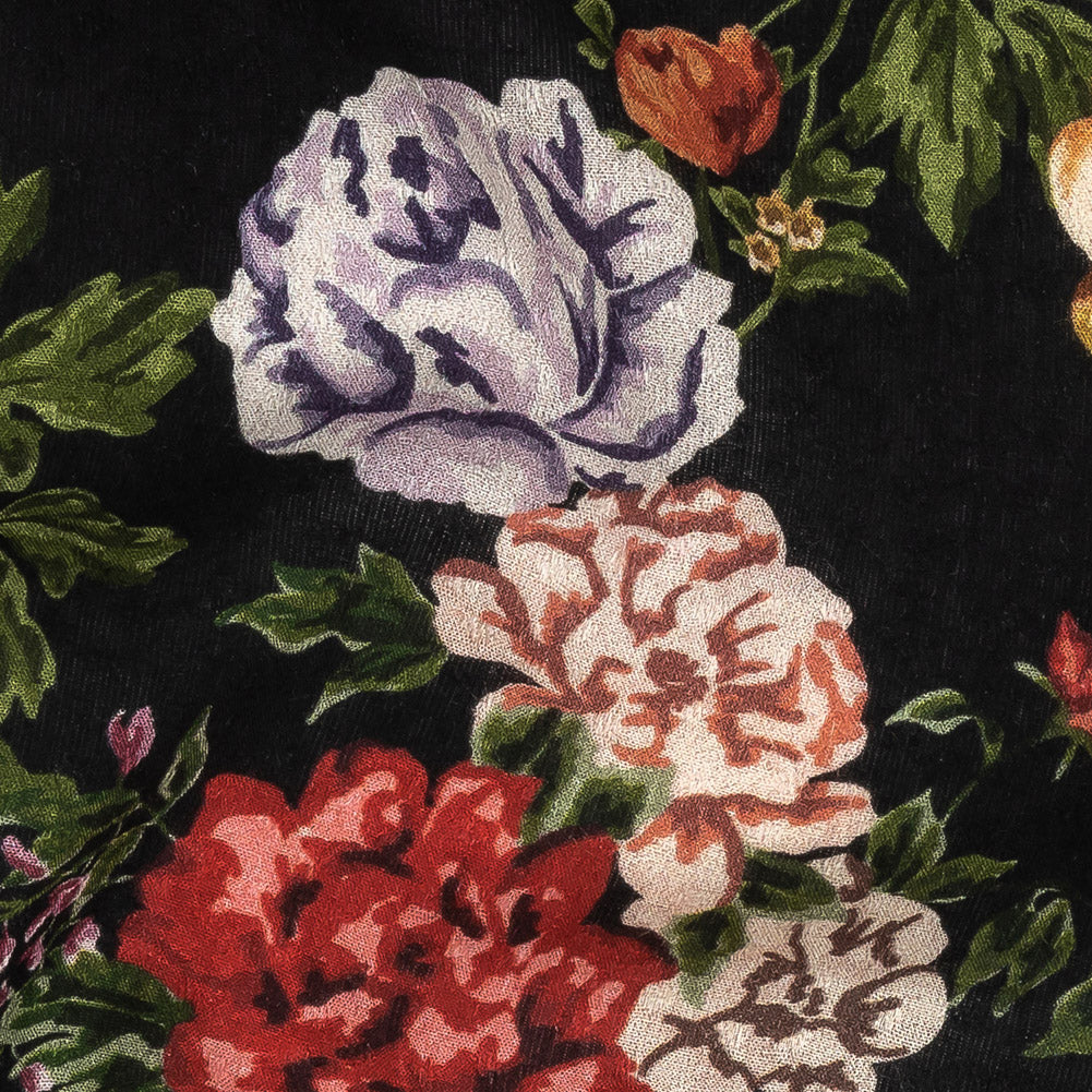 Mood Exclusive Black Floriferous Fantasy Spotted Viscose Jacquard - Joann Fabrics