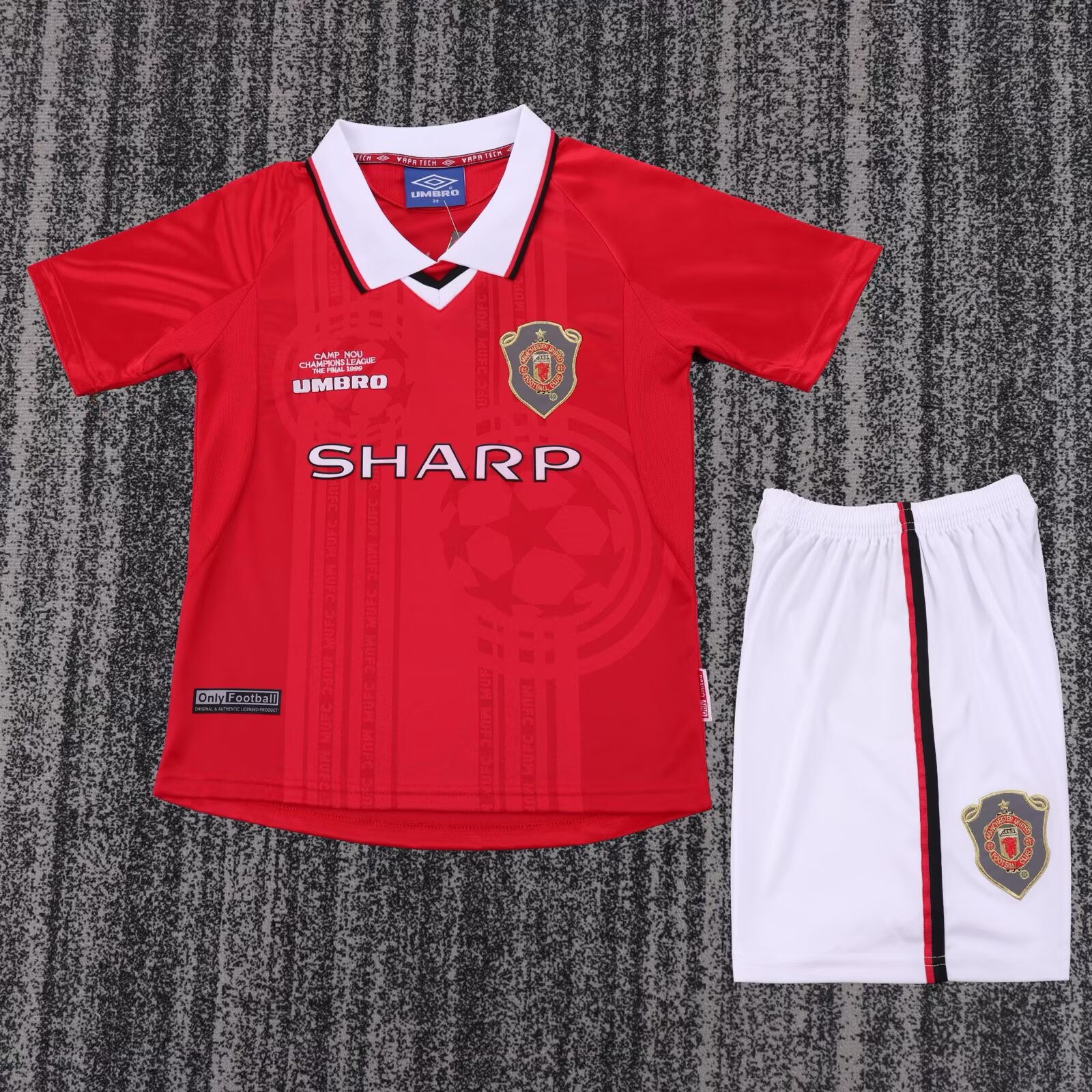 1999/2000 Retro Manchester United Home Football Jersey 1:1 Thai Quality Kids Size