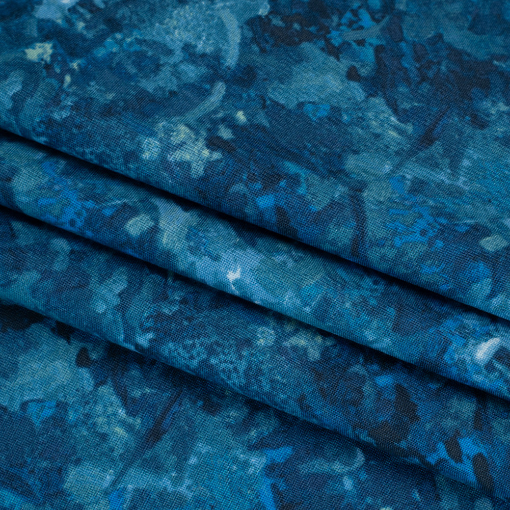 Printed Quilting Cotton by Deborah Edwards for Northcott Studio - Lapis Painterly Abstract - Chroma Collection - Joann Fabrics