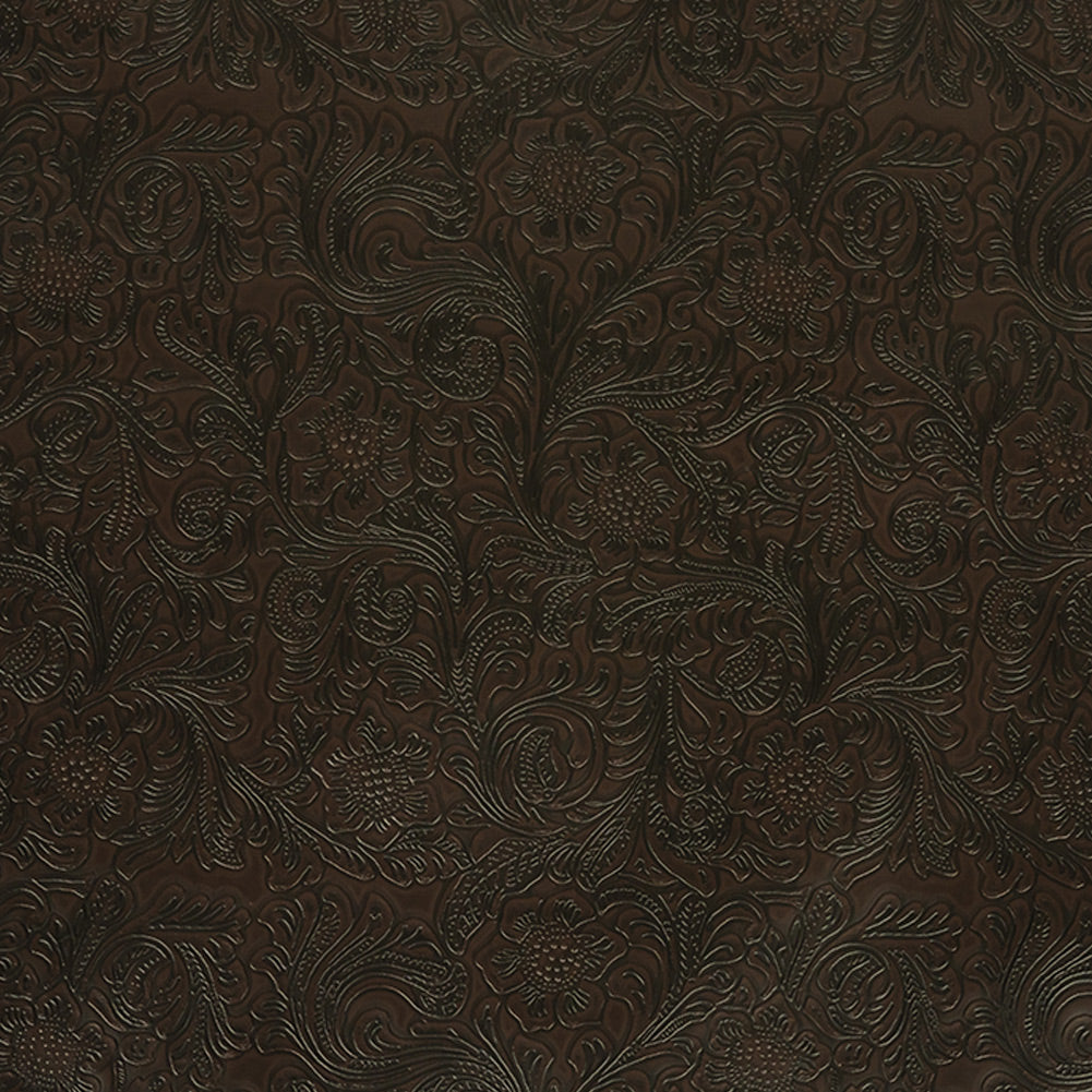 Vintage-Look Floral Embossed Vinyl - Chocolate - Wynonna Collection - Joann Fabrics
