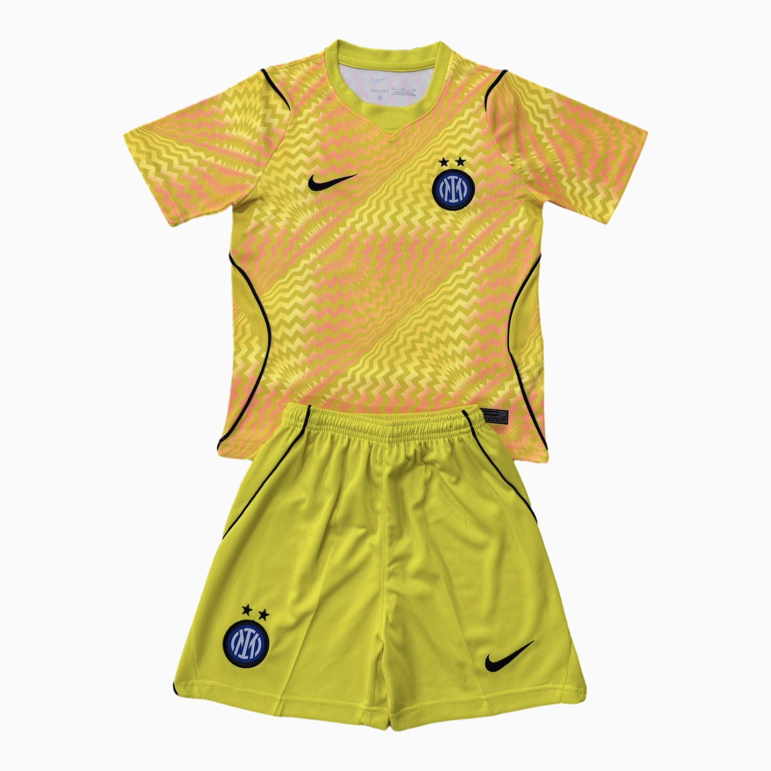 Inter Milan 26-27 Yellow Goalkeeper Men's Adult Jersey Set - Fans Version - UnitedFutballJersey