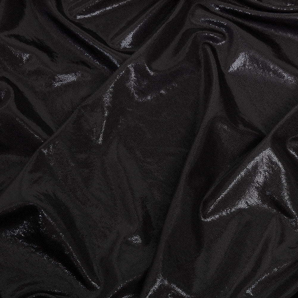 Black Tiny Dots Foiled Stretch Polyester Jersey - Joann Fabrics