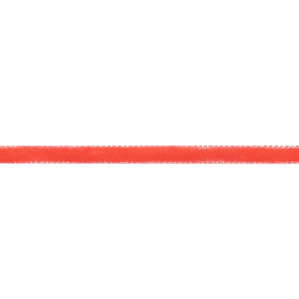 Lollipop Red Single Face Velvet Ribbon - 0.125