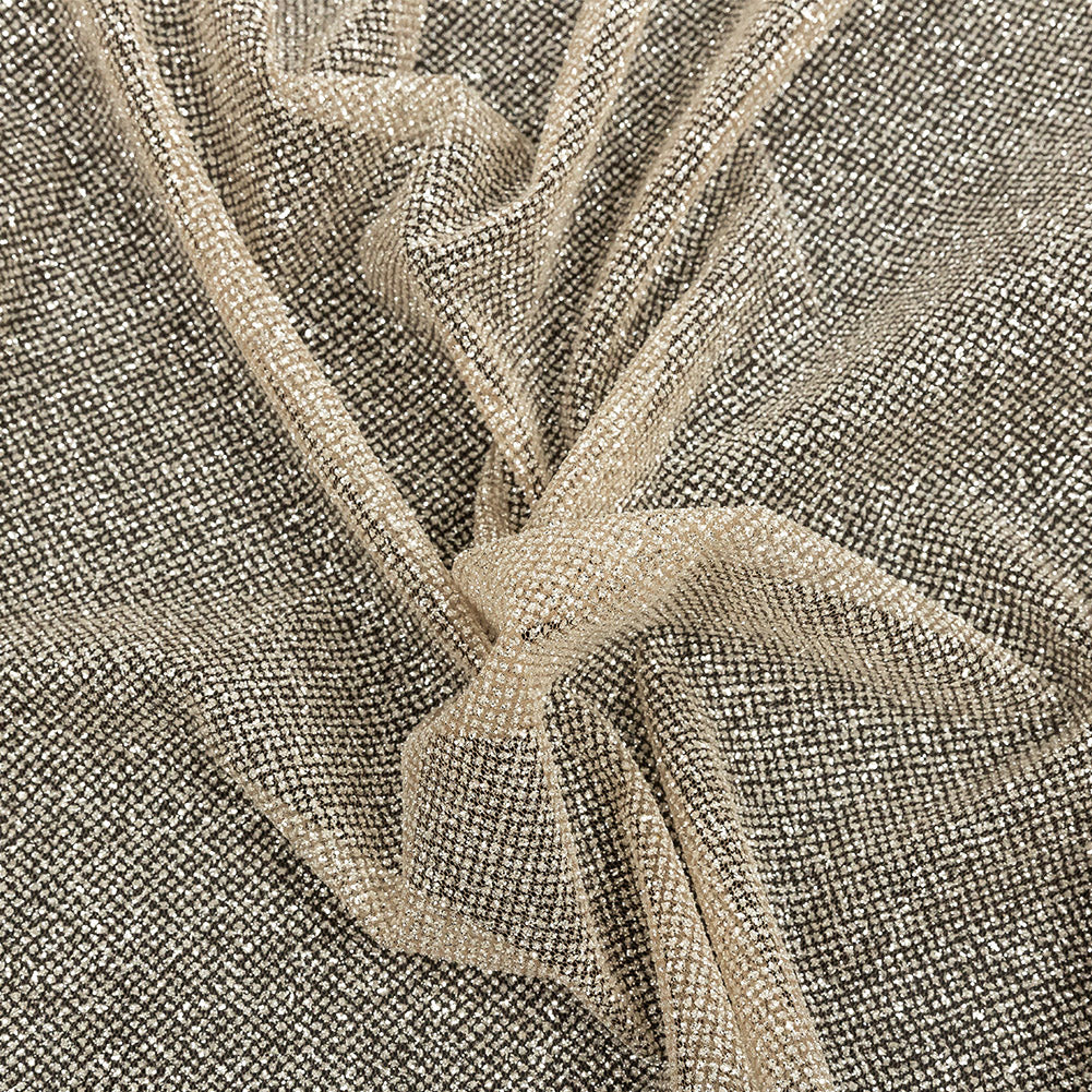 Tulle with Metallic Platinum Glitter - Nude - Platina Collection - Joann Fabrics