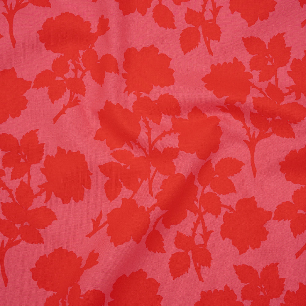 Printed Quilting Cotton by Heather Bailey for FIGO Studio - Strawberry Bramble Floral Silhouettes - Pop Sugar Collection - Joann Fabrics