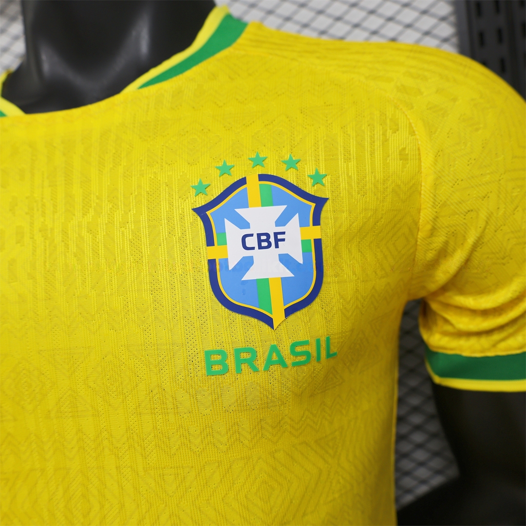 Brazil 2026 Green Edge Yellow Special Jersey - Player Version - UnitedFutballJersey