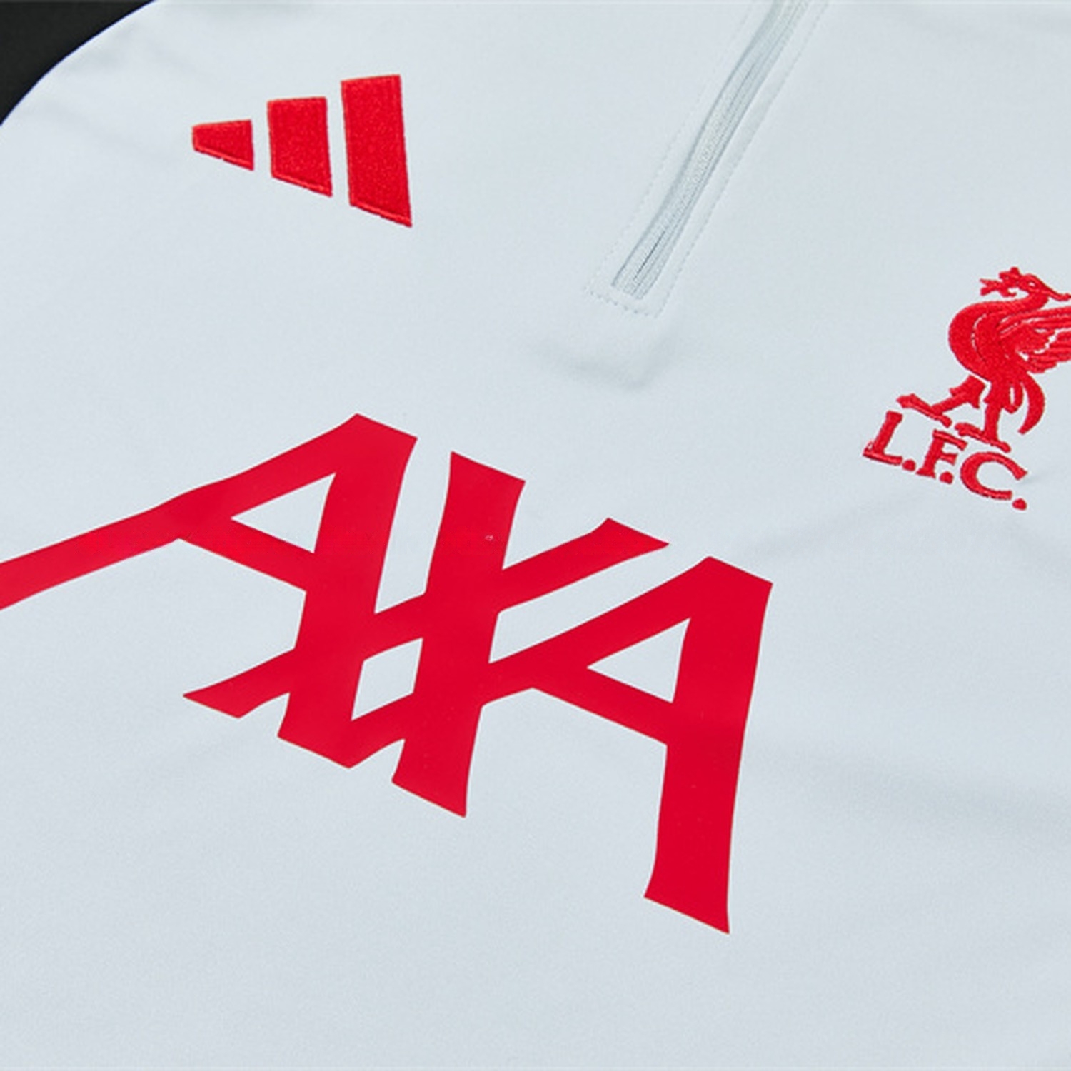 Liver.pool 26-27 Long Sleeve Training Set - Light Grey Top & Black Pants - UnitedFutballJersey