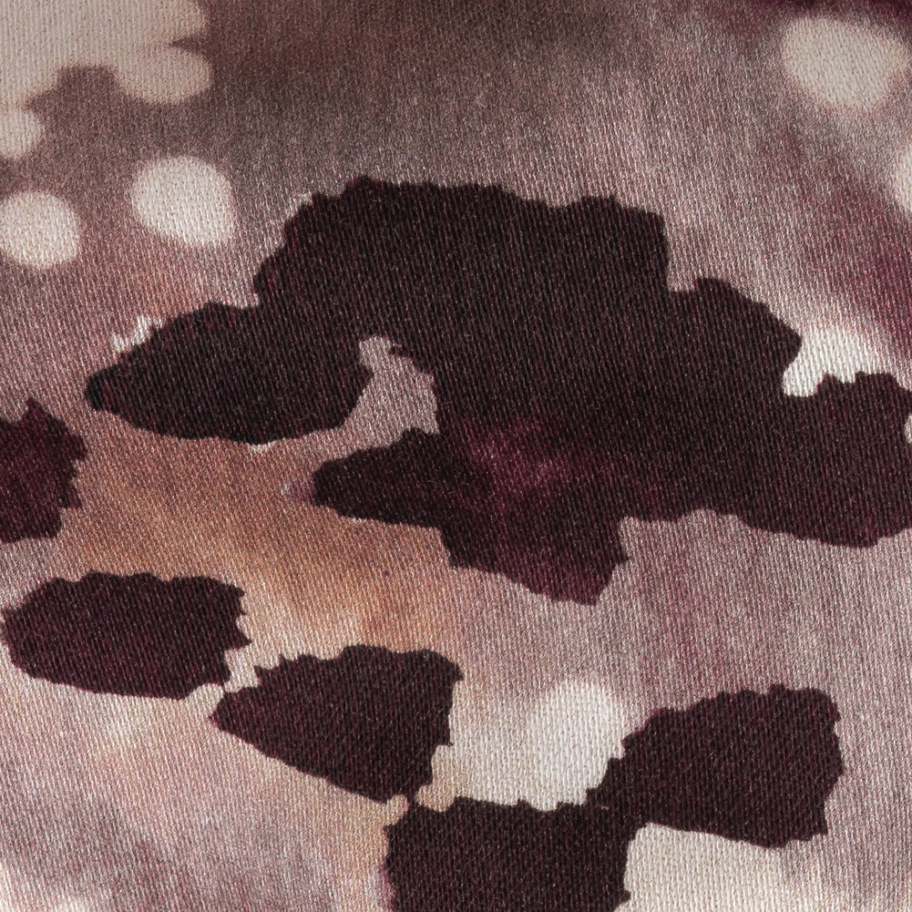 Stretch Cotton Sateen - Purple Abstract Splatters - L'Amour en Feu Print - Mood Exclusive Wisteria Collection - Joann Fabrics