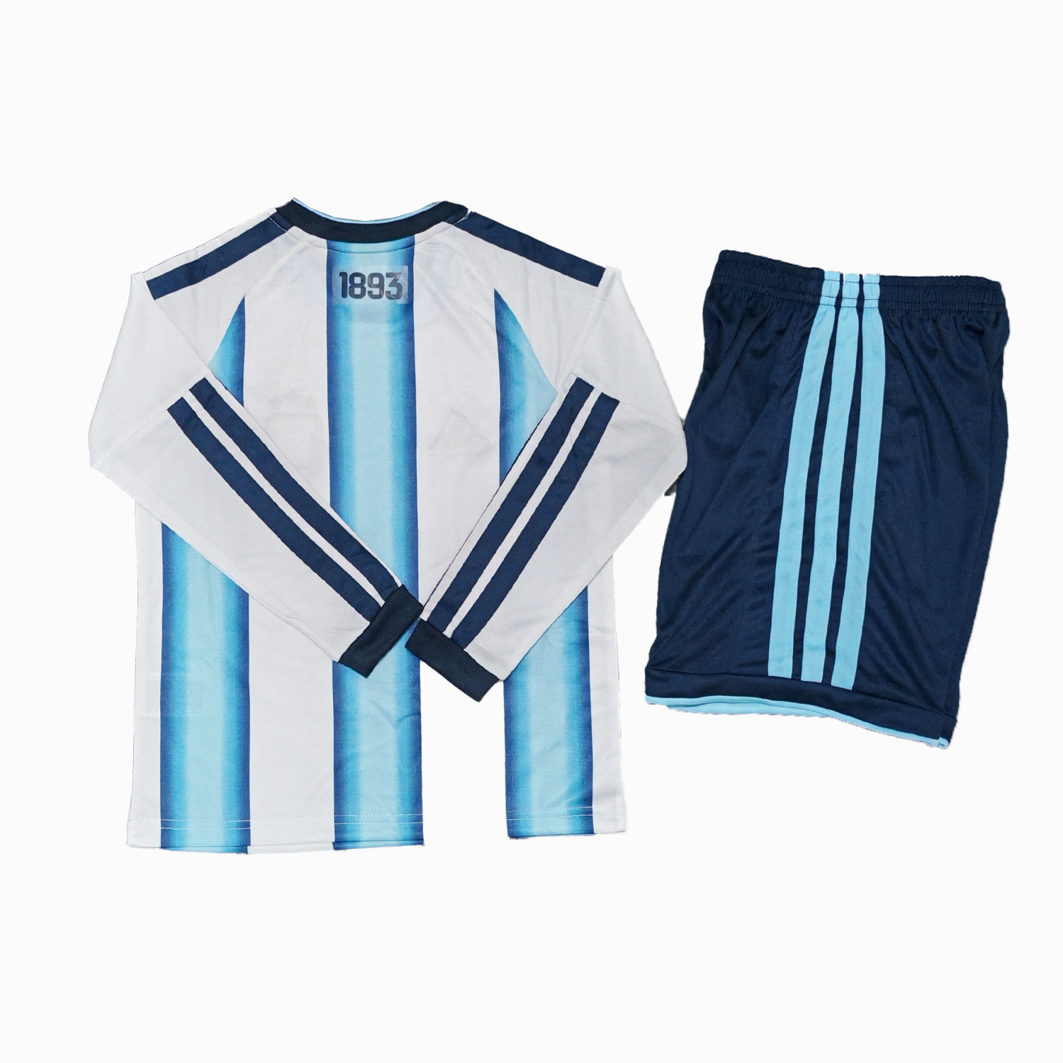 Argentina 2026 Home Long Sleeves Kids Kit - Without Chest Patch - UnitedFutballJersey