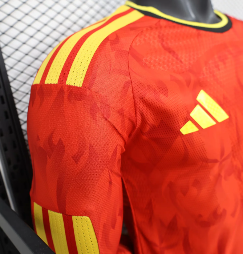2026 Long Sleeve Player Version Belgium National Team Home Football Shirt 1:1 Thai Quality