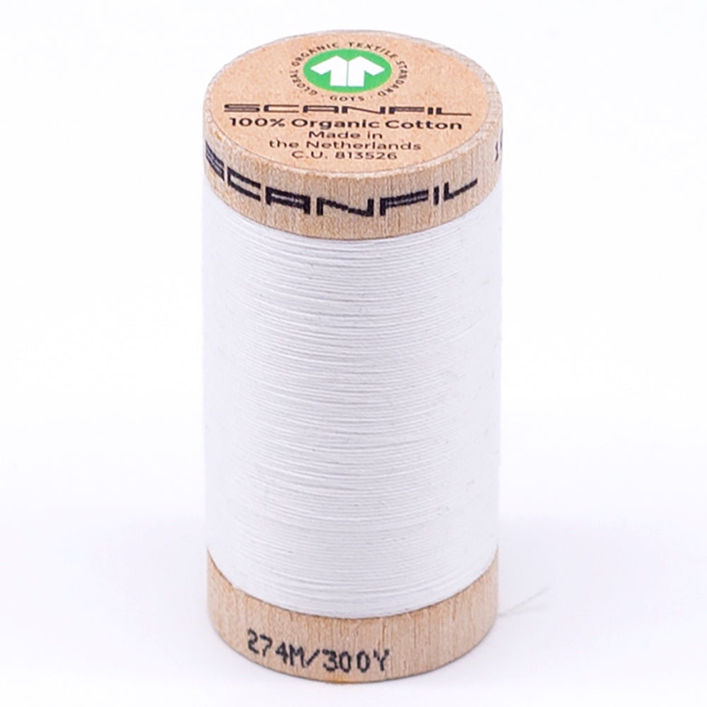 SCANFIL® 30wt Organic Pima Cotton Thread 300 yds - 4800 Bright White - Joann Fabrics