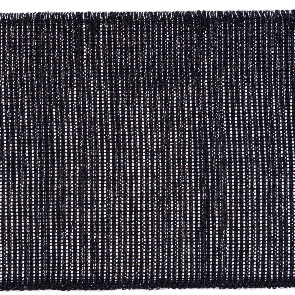 Metallic Silver and Black Elastic - 2