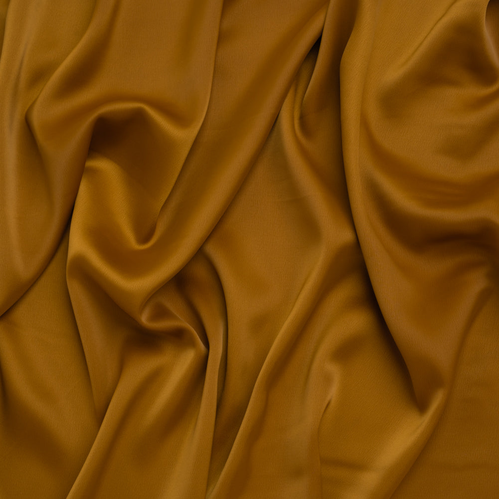 Stretch Polyester Satin - Cognac Brown - Designer Deadstock - Joann Fabrics