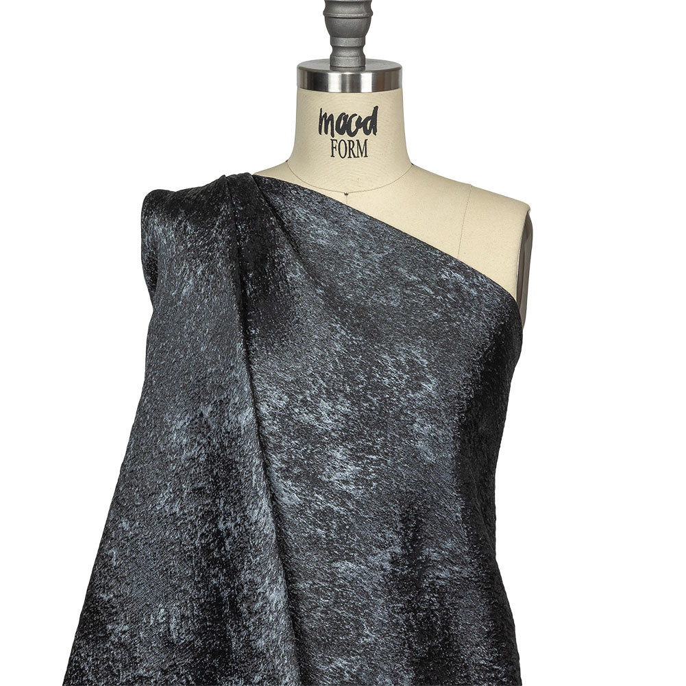 Pegasus Black and Slate Mottled Luxury Brocade - Joann Fabrics