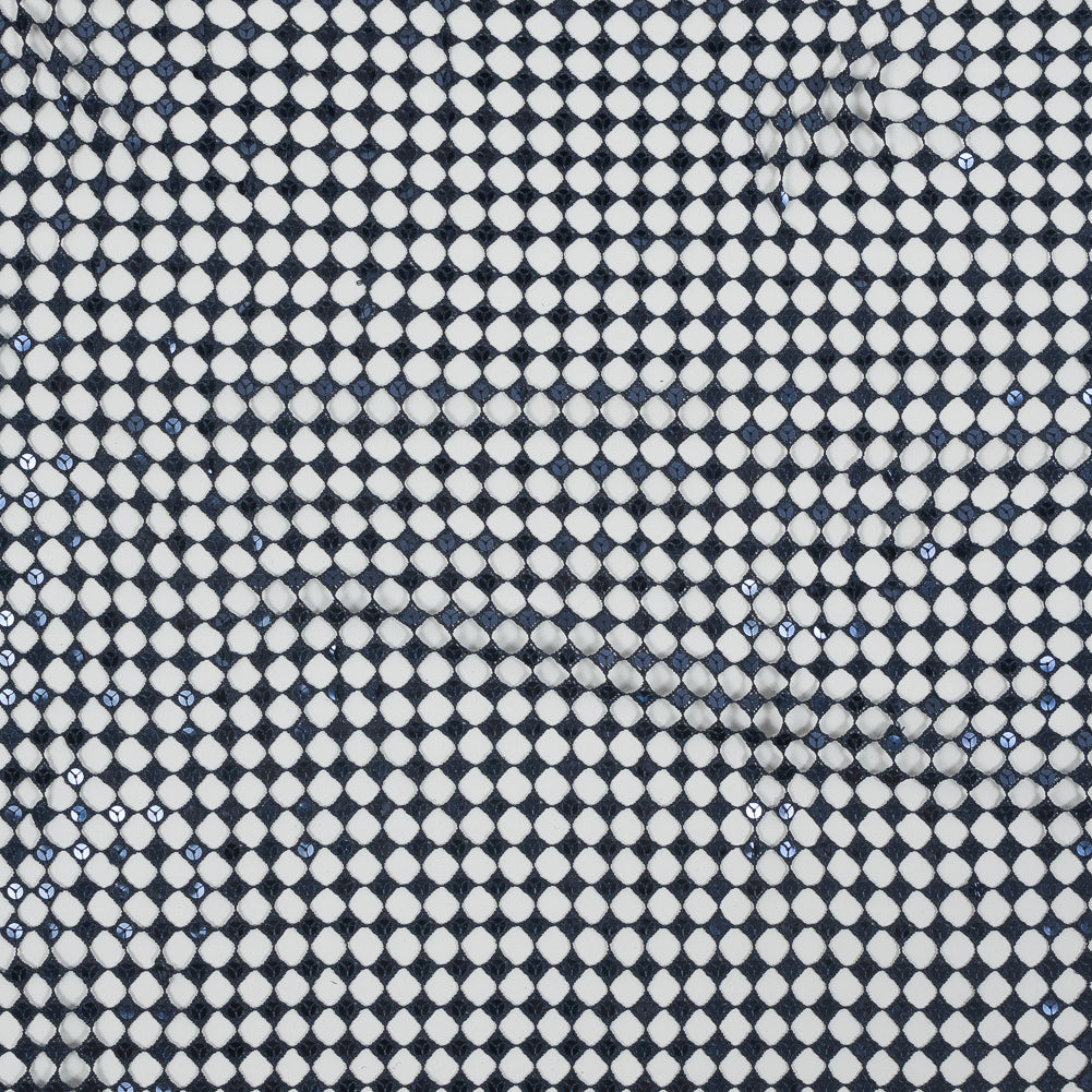 Guipure Lace with Sequins - Navy Geometric - Joann Fabrics