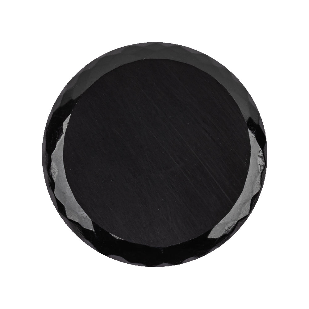 Vintage Jet Faceted Glass Button with Matte Black Center - 44L/28mm - Joann Fabrics