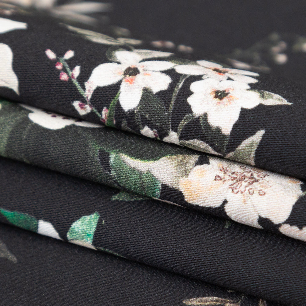 Stretch Cotton Sateen - Moonless Night Floral - Aesthetic Matters Print - Mood Exclusive Kenko Collection - Joann Fabrics