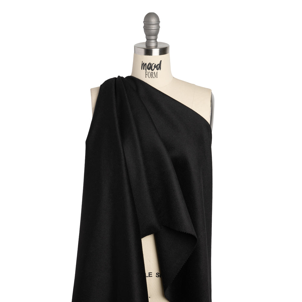Brushed Lightweight Wool Blend Coating - Black - Ellamar Collection - Joann Fabrics