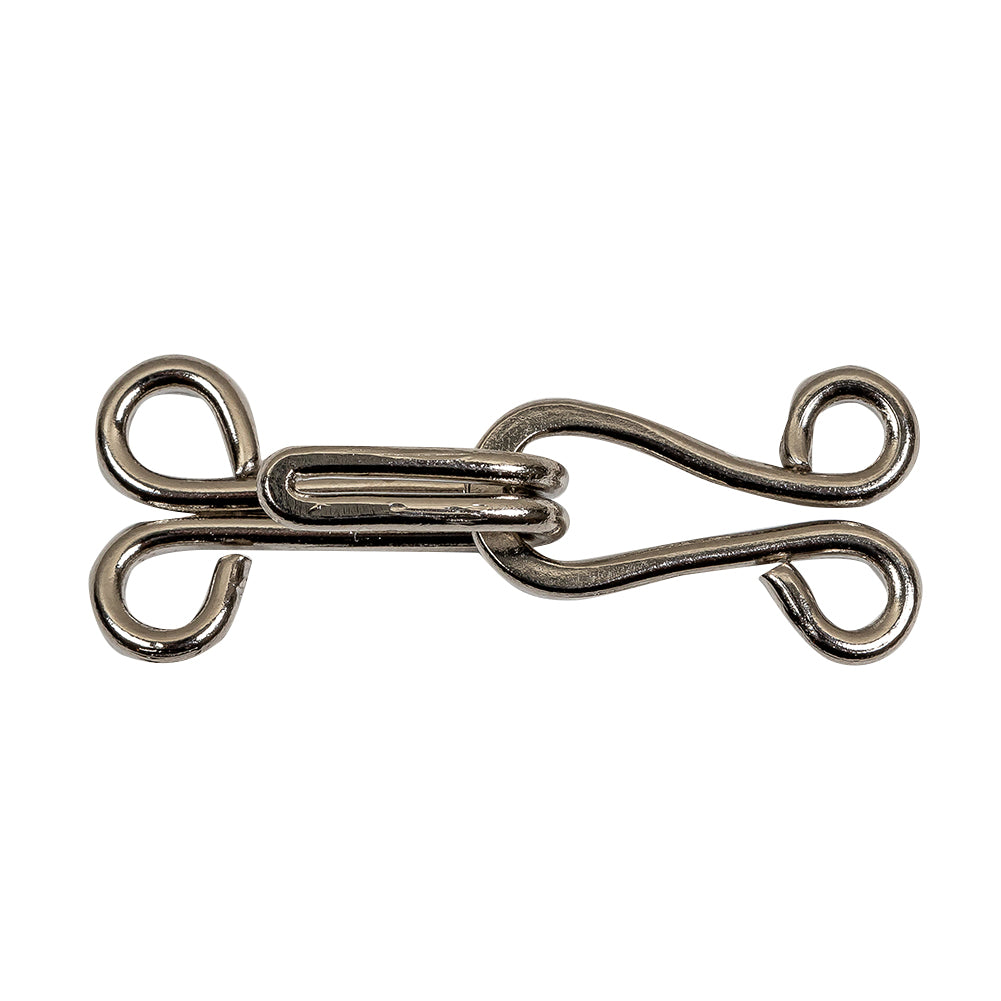 Nickel Metal Hook and Eye Closure - 0.625