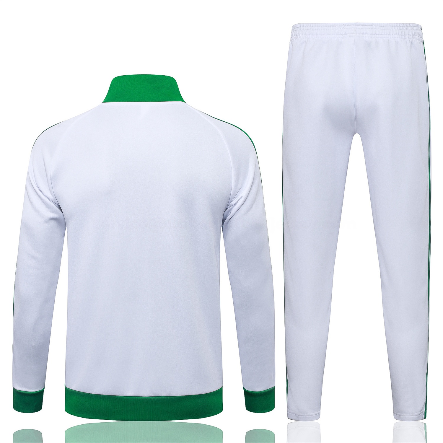 Senegal 2026 Jacket Training Tracksuit - White With Green Jackets & Pants - UnitedFutballJersey