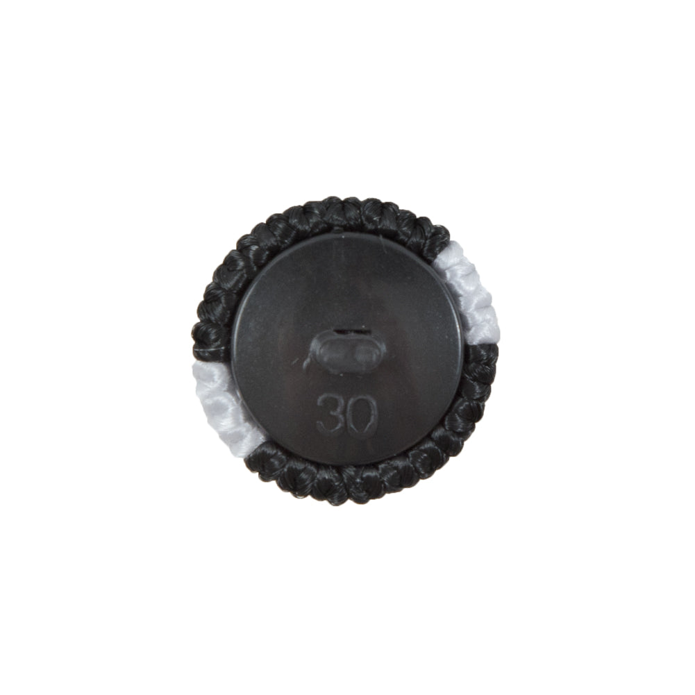 Black & White Fabric Covered Button with Fancy Face - 33L/21mm - Joann Fabrics