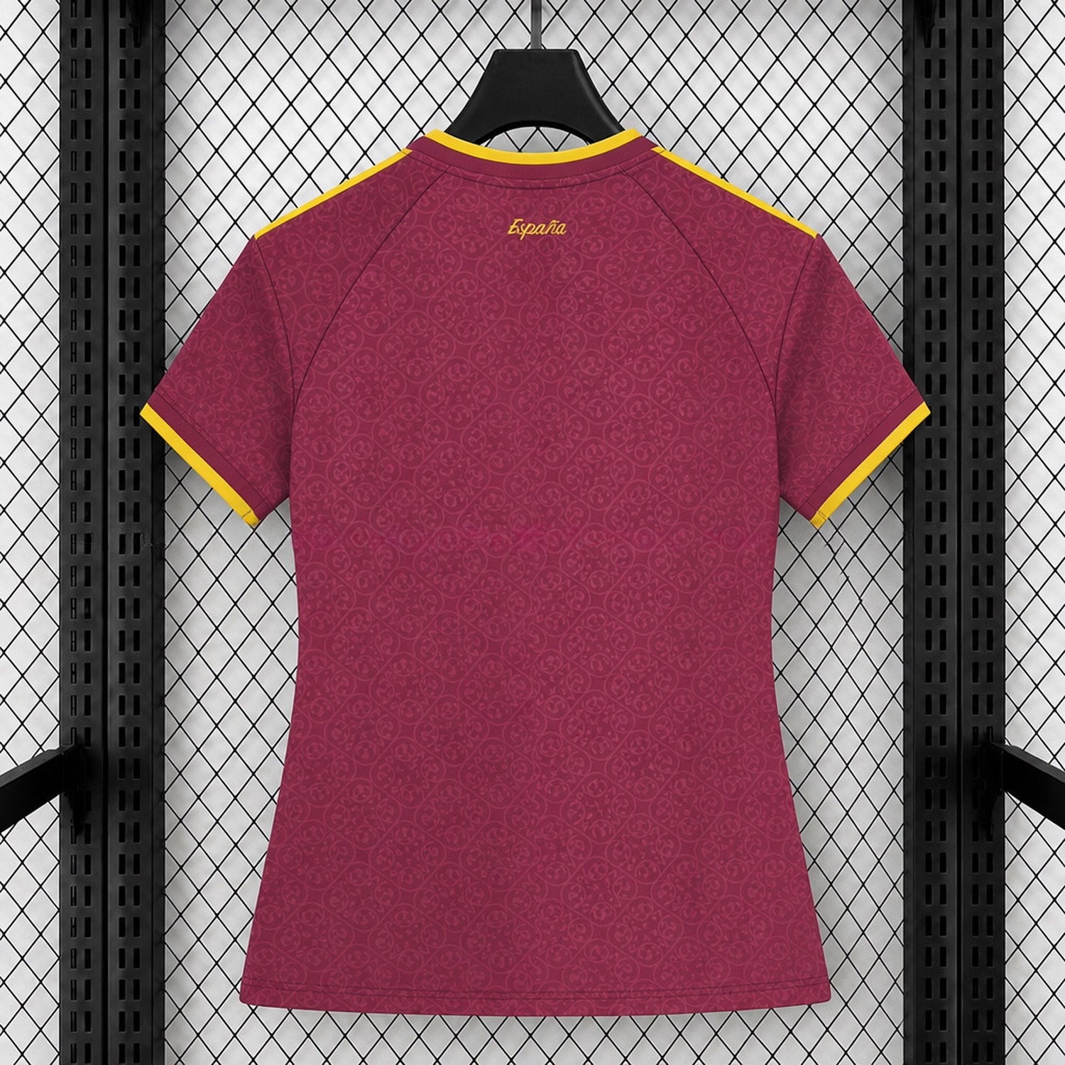 【Two-Crown Star】Women's Spain 2026 Trefoil Maroon Jersey - Fans Version - UnitedFutballJersey