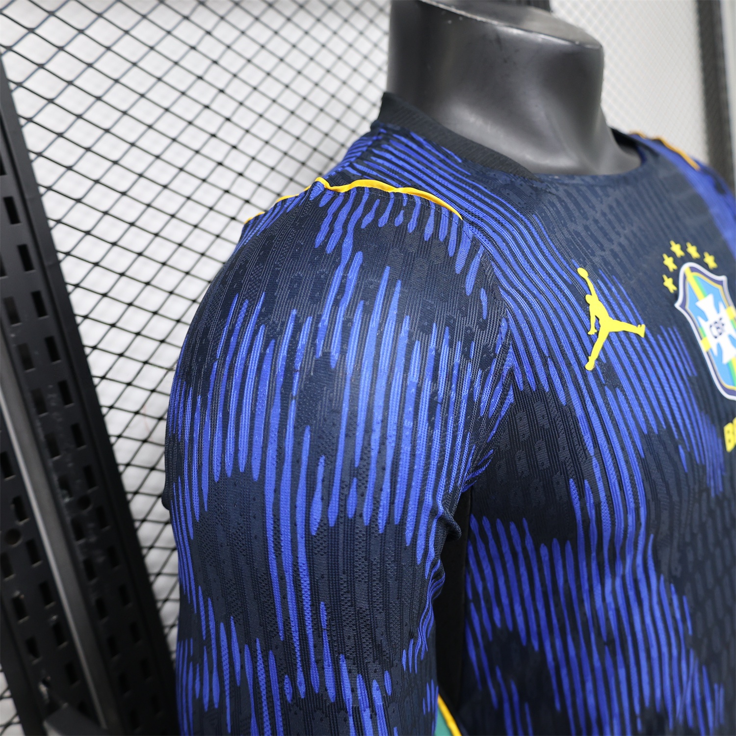 Brazil 2026 Away Blue Long Sleeves Jersey - Player Version - UnitedFutballJersey