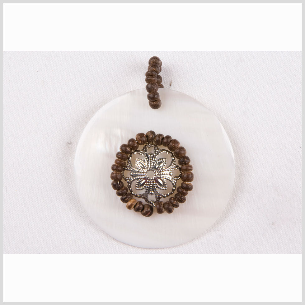 50mm Natural White Shell Pendant - Joann Fabrics