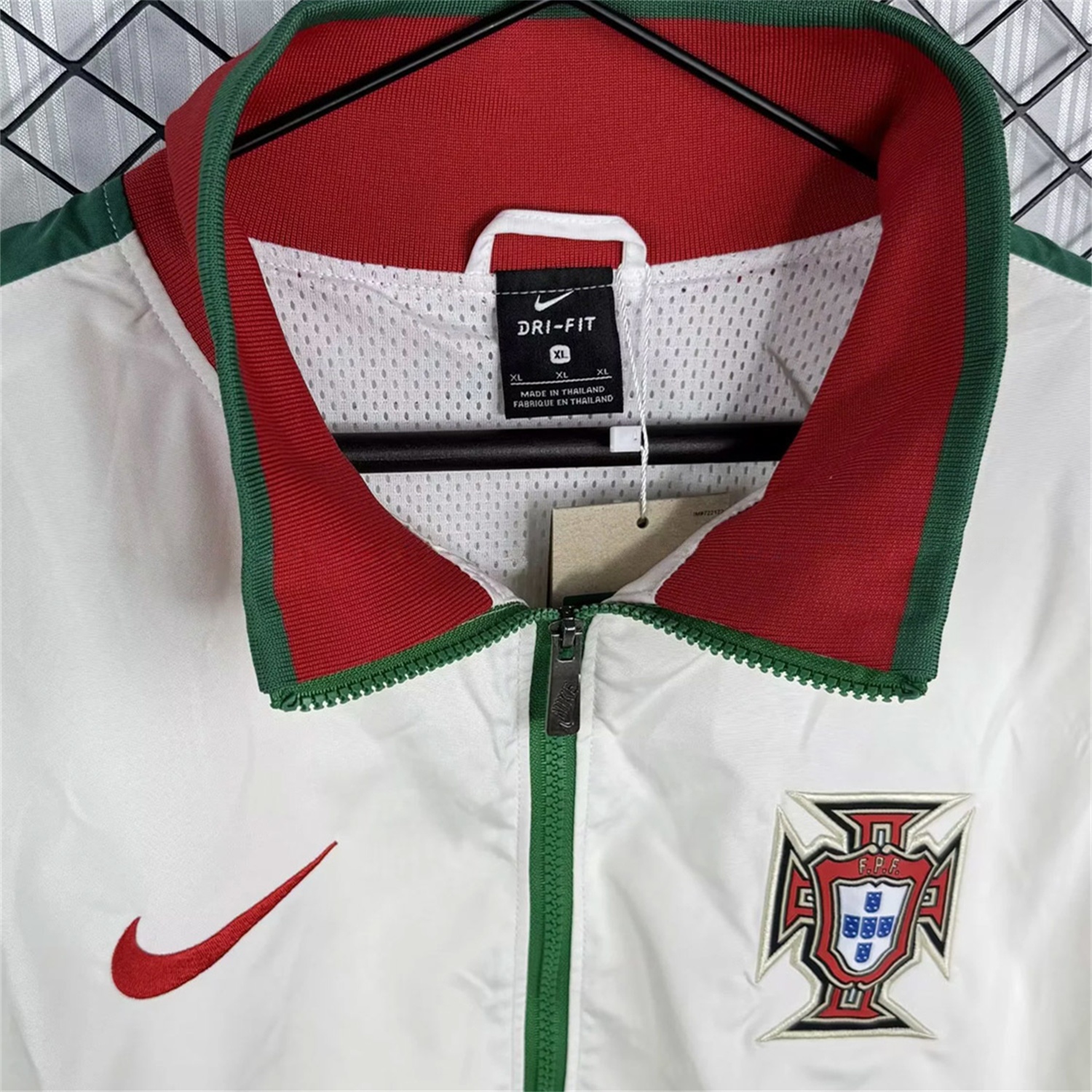 Retro Portugal 2010 White Windbreaker - UnitedFutballJersey