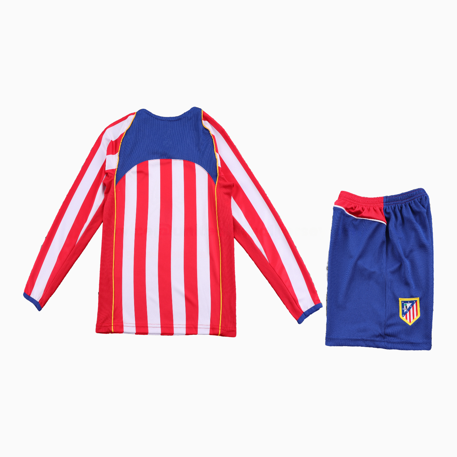 Retro Atletico Madrid 2004-05 Home S.p.i.d.e.r M.a.n Special Long Sleeves Kids Kit - UnitedFutballJersey