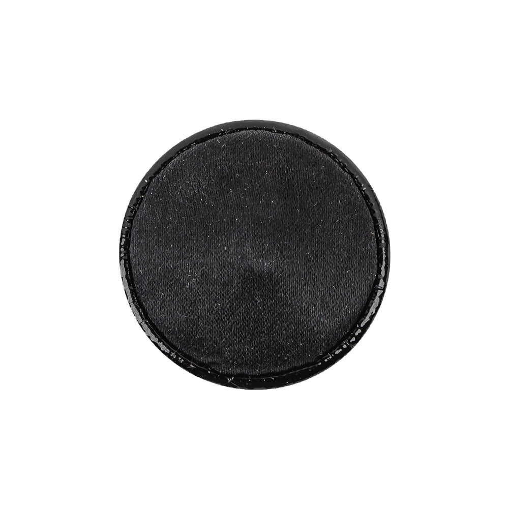 Black Patent Leather and Silk Sew On Button - 36L/23mm - Joann Fabrics