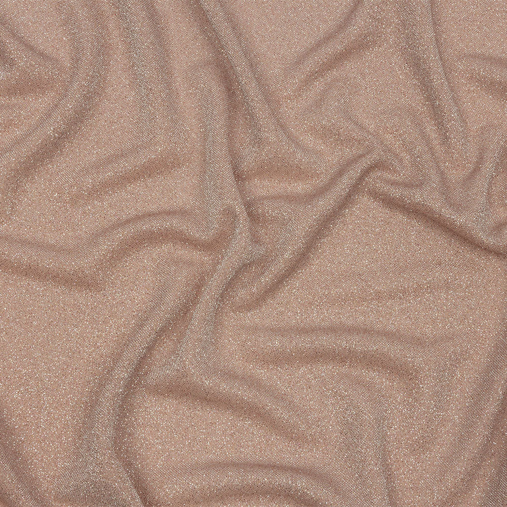 Nylon Knit with All-Over Glitter - Seashell Pink - Sun Streams Collection - Joann Fabrics