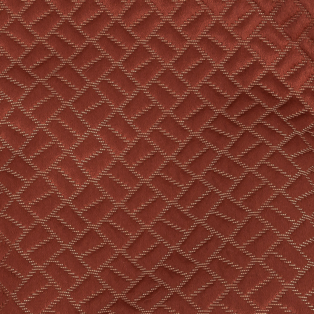 Polyester Jacquard - Coral Geometric Boxes - British Imported - Joann Fabrics