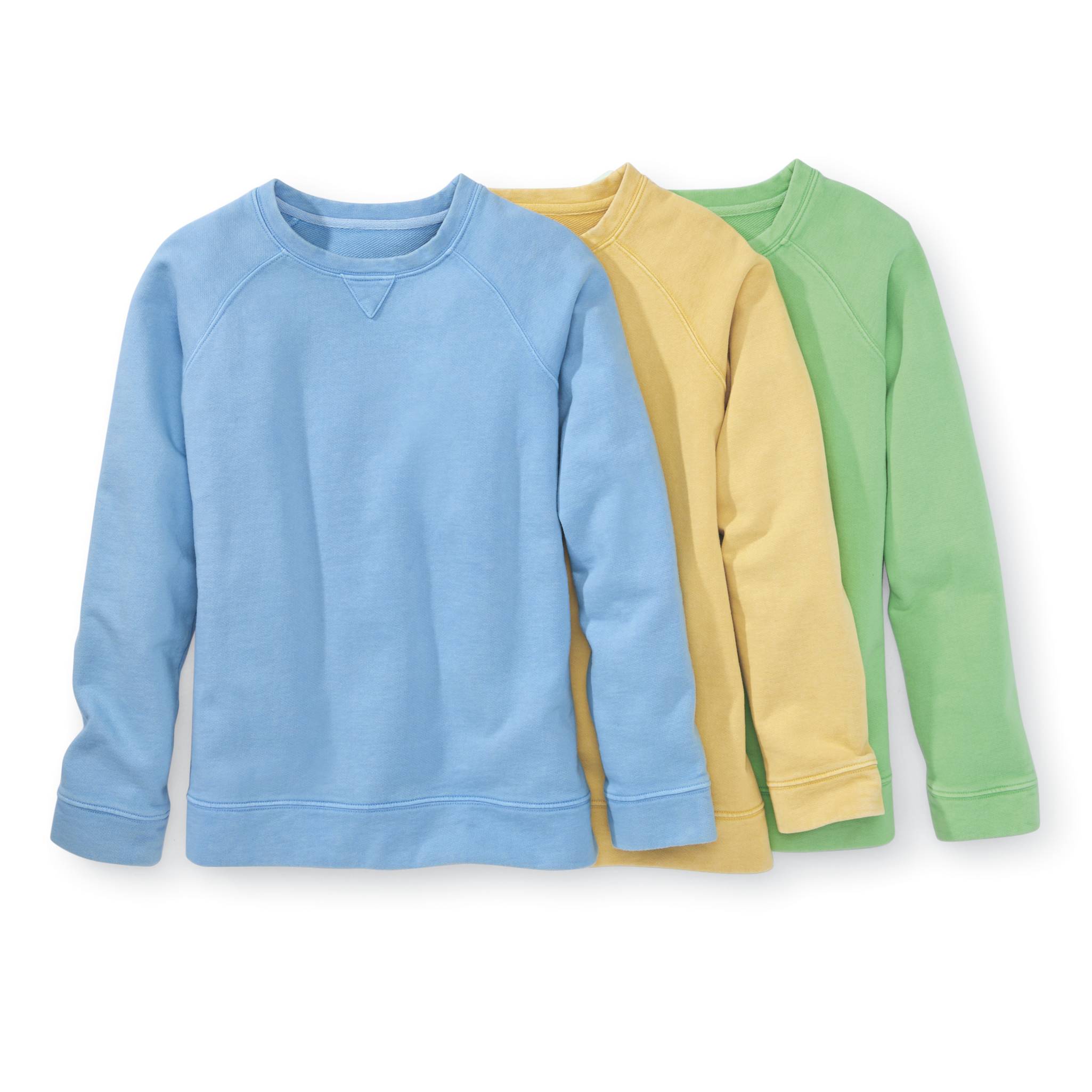 Sunwashed Pullover, Garment-Dyed French Terry, Long Raglan Sleeves - Northstyle Catalog