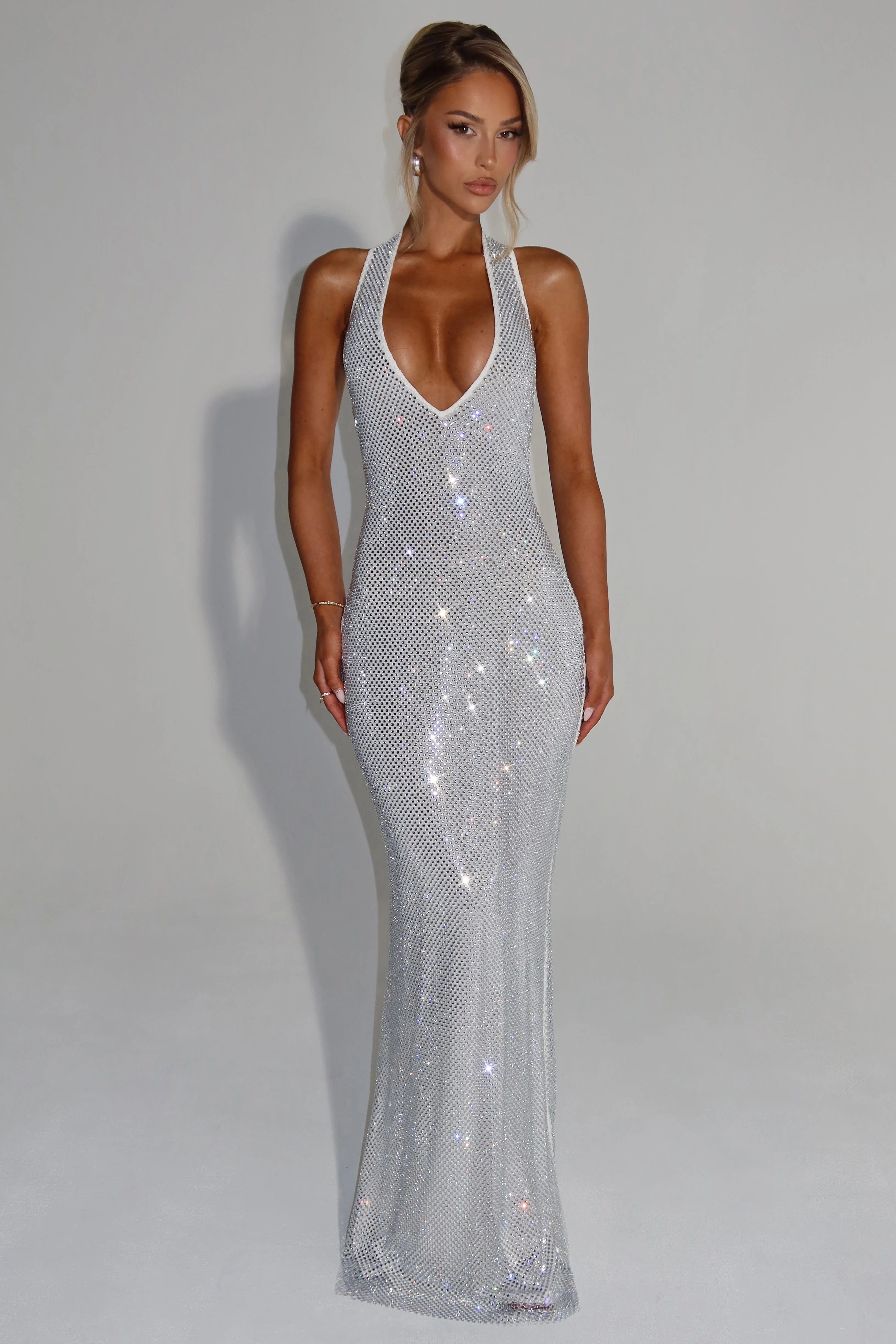THE OPALINE MAXI DRESS - OPAL WHITE