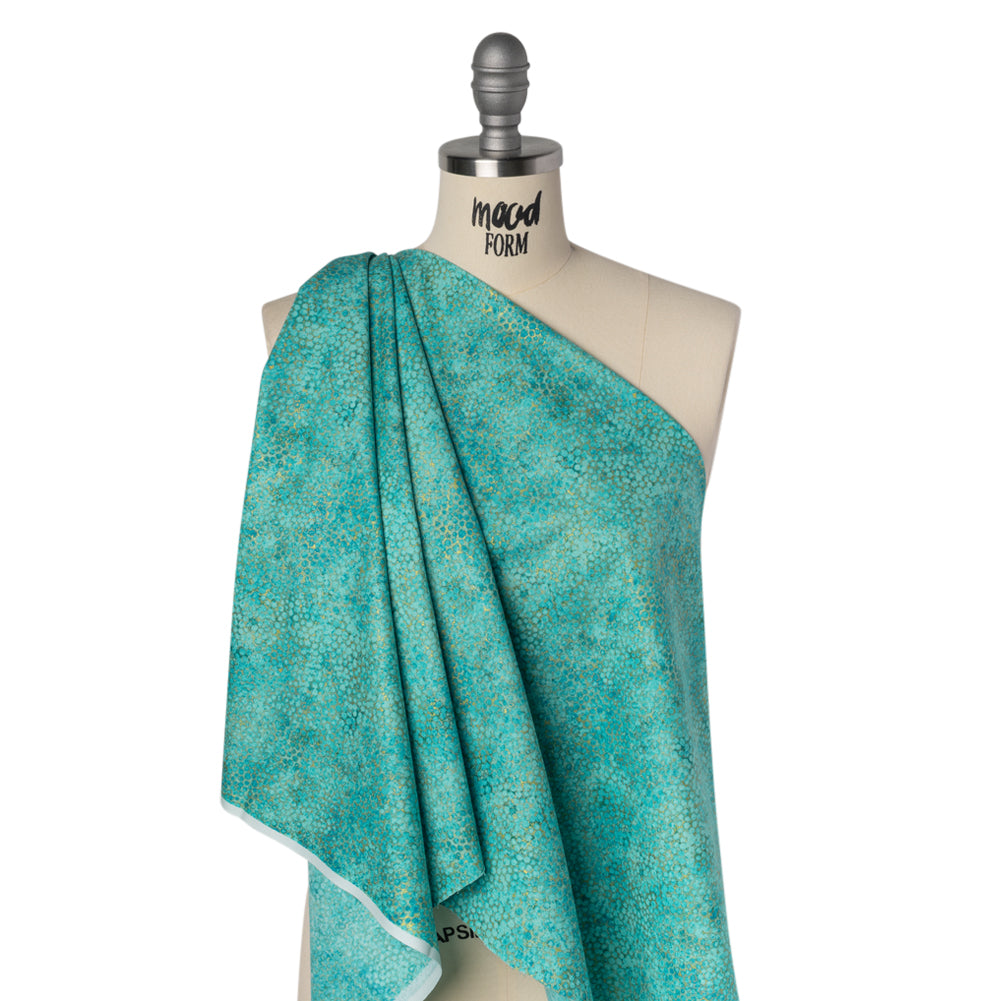 Metallic Printed Quilting Cotton by Northcott - Lagoon Pebbles - Shimmer Collection - Joann Fabrics