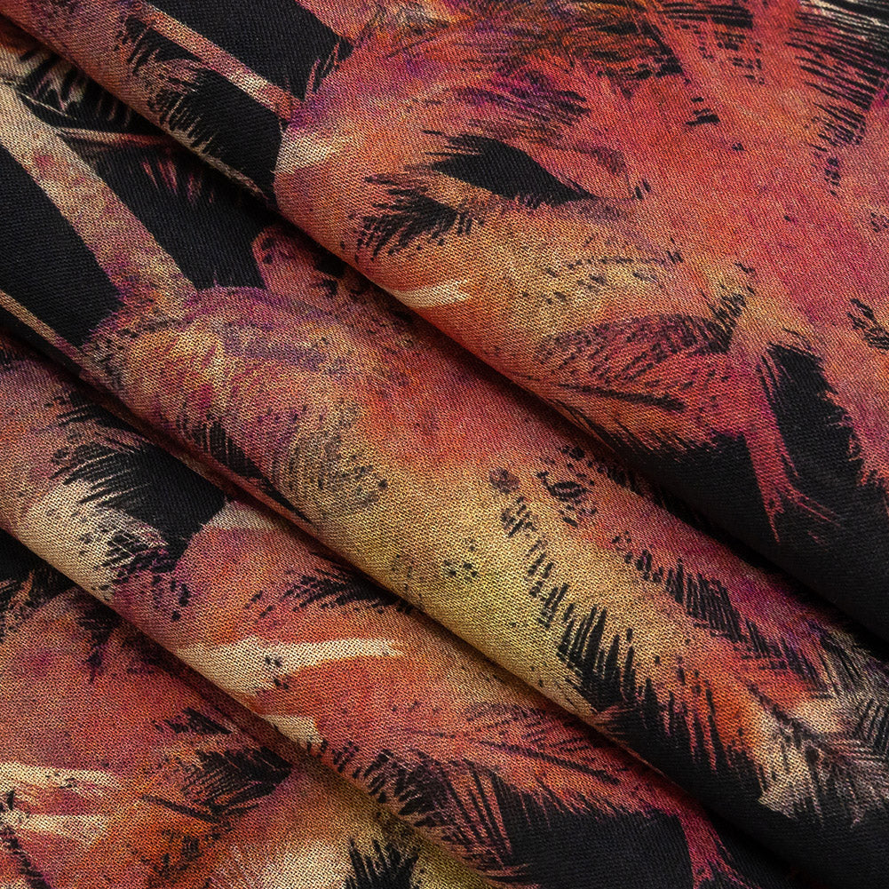 Cotton Voile - Black and Pink Palm Trees - Pindorama Print - Mood Exclusive Rio Collection - Joann Fabrics