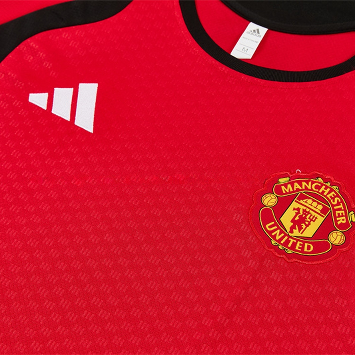 Manchester United 26-27 Kids Short-Sleeve Training Set - Red Top & Black Shorts - UnitedFutballJersey
