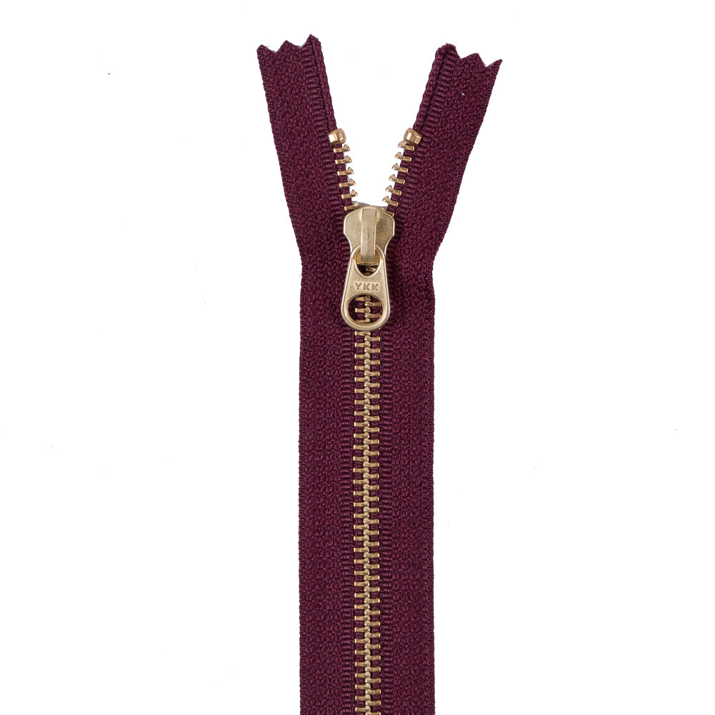 Metal Zipper with Gold Pull and Teeth 6