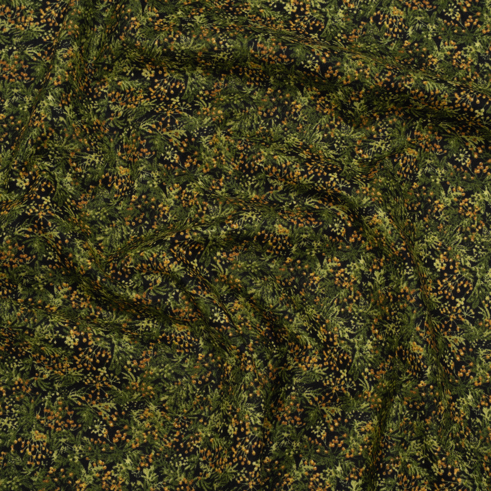 Printed Quilting Cotton by Northcott Studio - Olive Green Cedar - Naturescapes Collection - Joann Fabrics