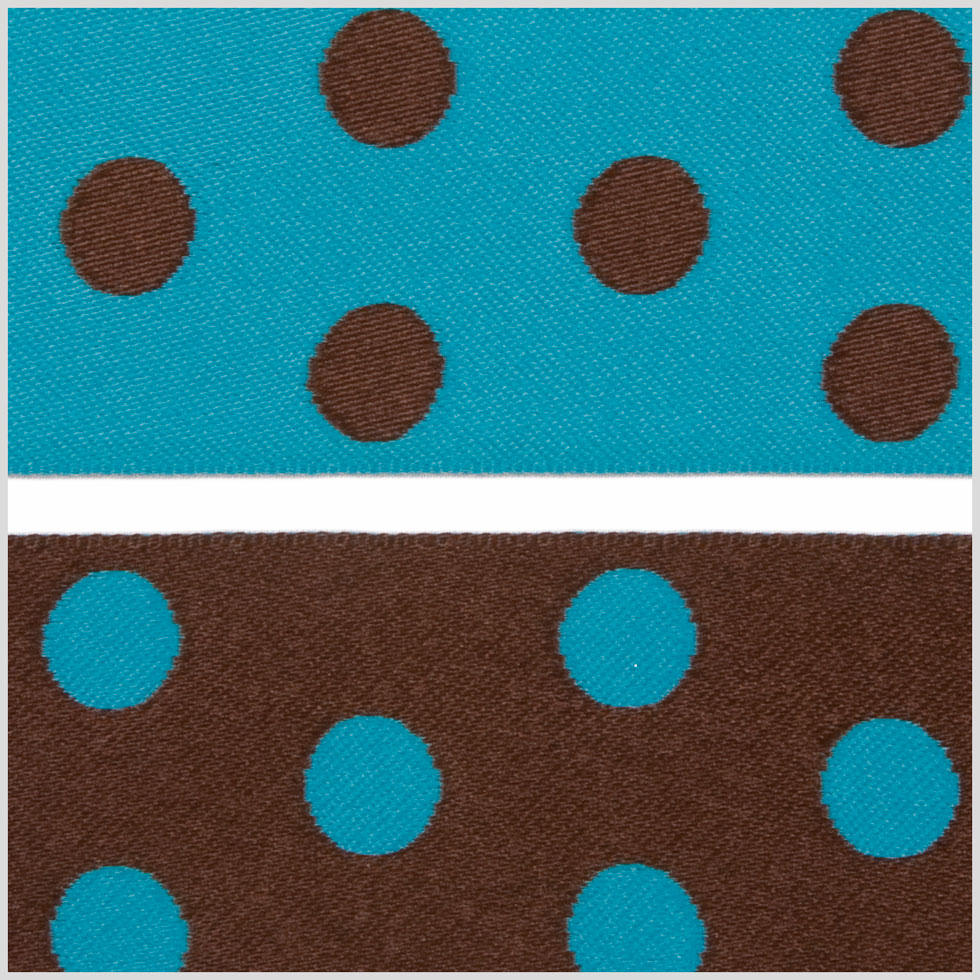 Brown/Dark Blue French Jacquard Ribbon - Joann Fabrics