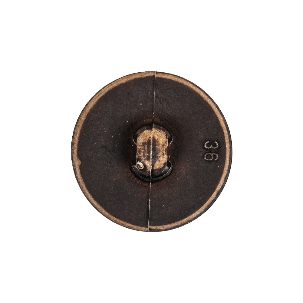 Italian Dark Brown Knotted Leather-Look Shank Back Plastic Button - 36L/23mm - Joann Fabrics