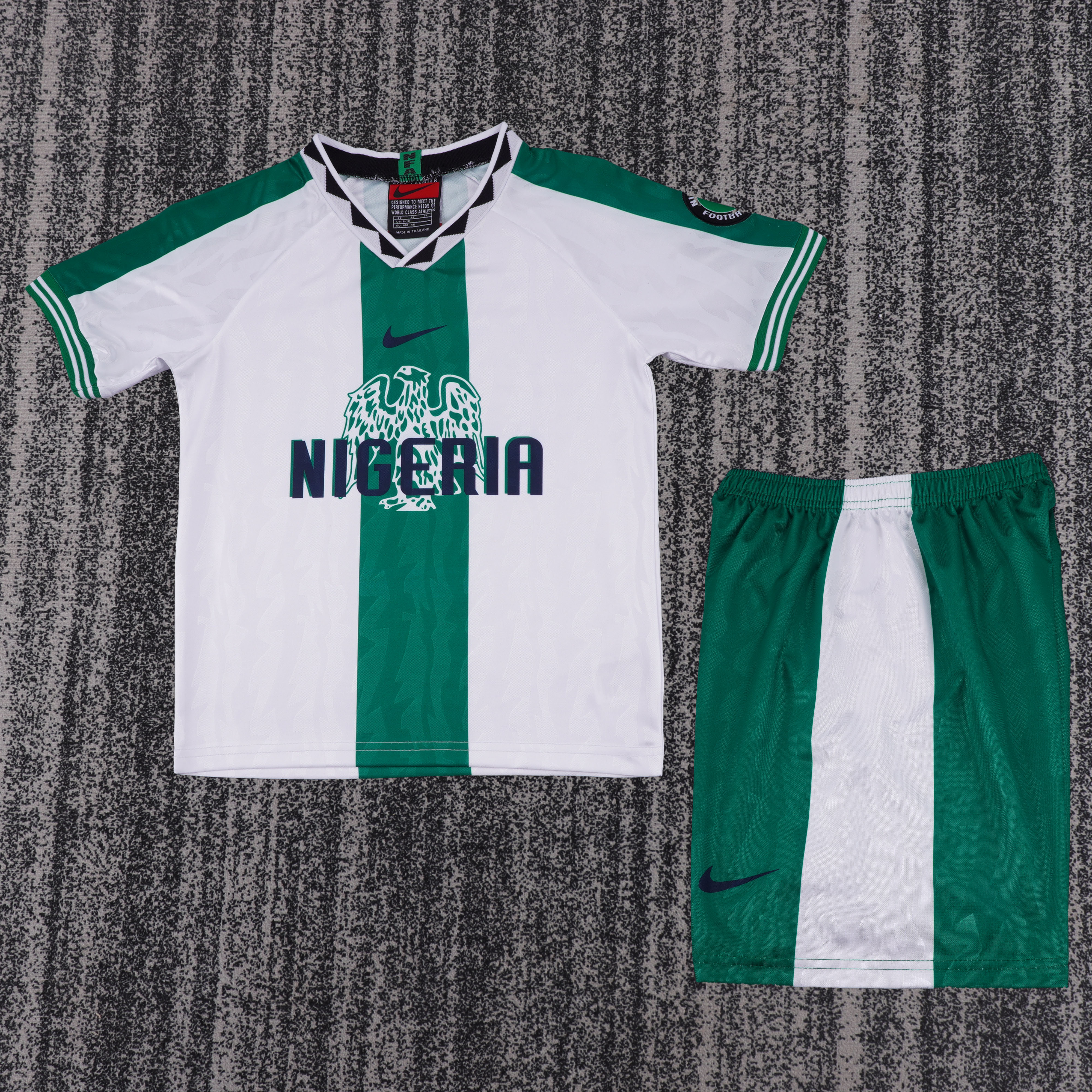 1996 Retro Nigeria National Team Away Football Jersey 1:1 Thai Quality Kids Size
