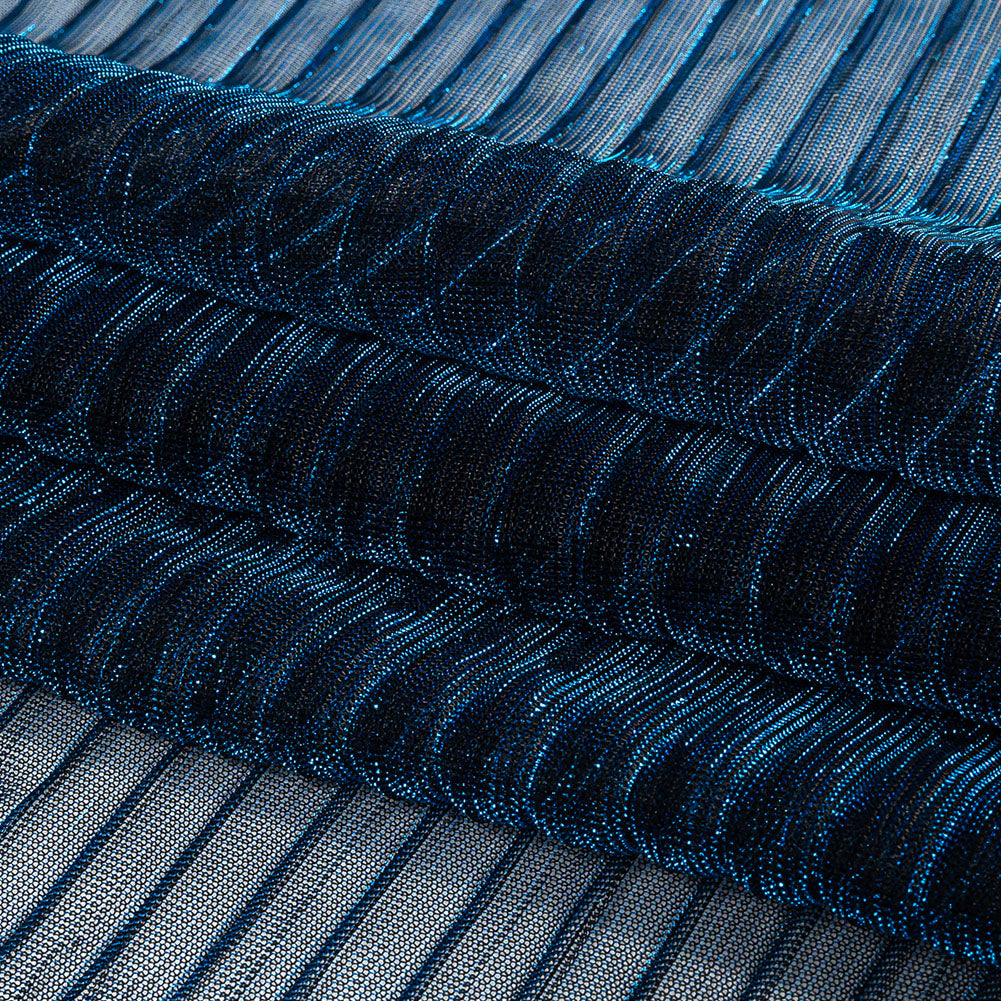 Metallic Stretch Plisse - Cobalt - Natalia Collection - Joann Fabrics